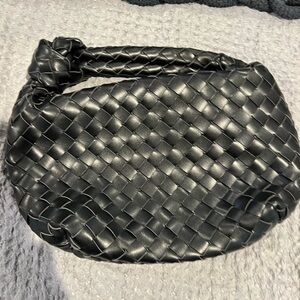 Elegant Black Woven Mini Bag